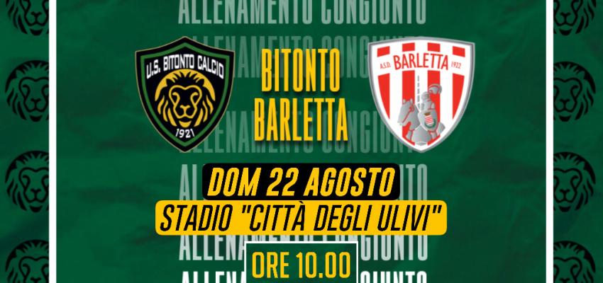 Il test congiunto Bitonto-Barletta in diretta streaming