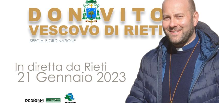 Sabato in diretta da Rieti per l'ordinazione di Don Vito
