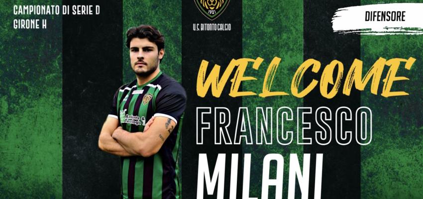 Francesco Milani è un nuovo giocatore del Bitonto